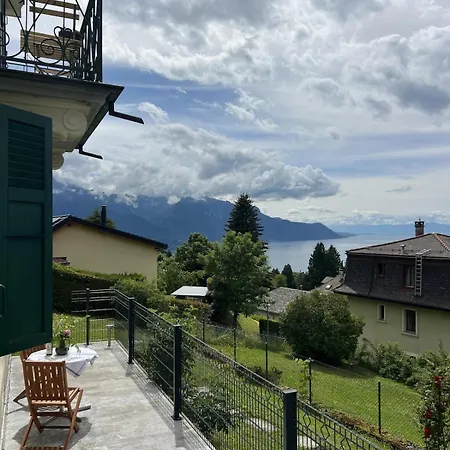 Charming Garden With Views In * Glion